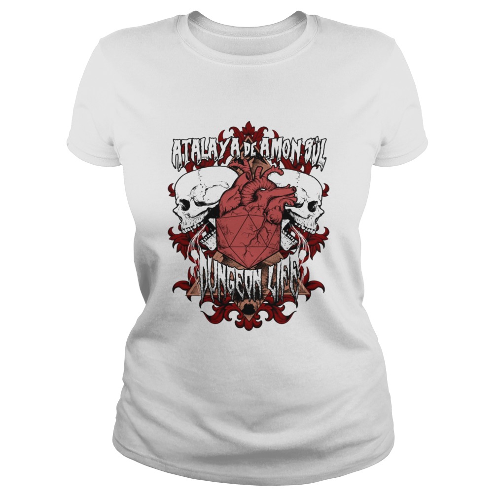 D20 heartdungeon life t Classic Ladies