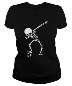 Dabbing Soccer skeleton TShirt Classic Ladies