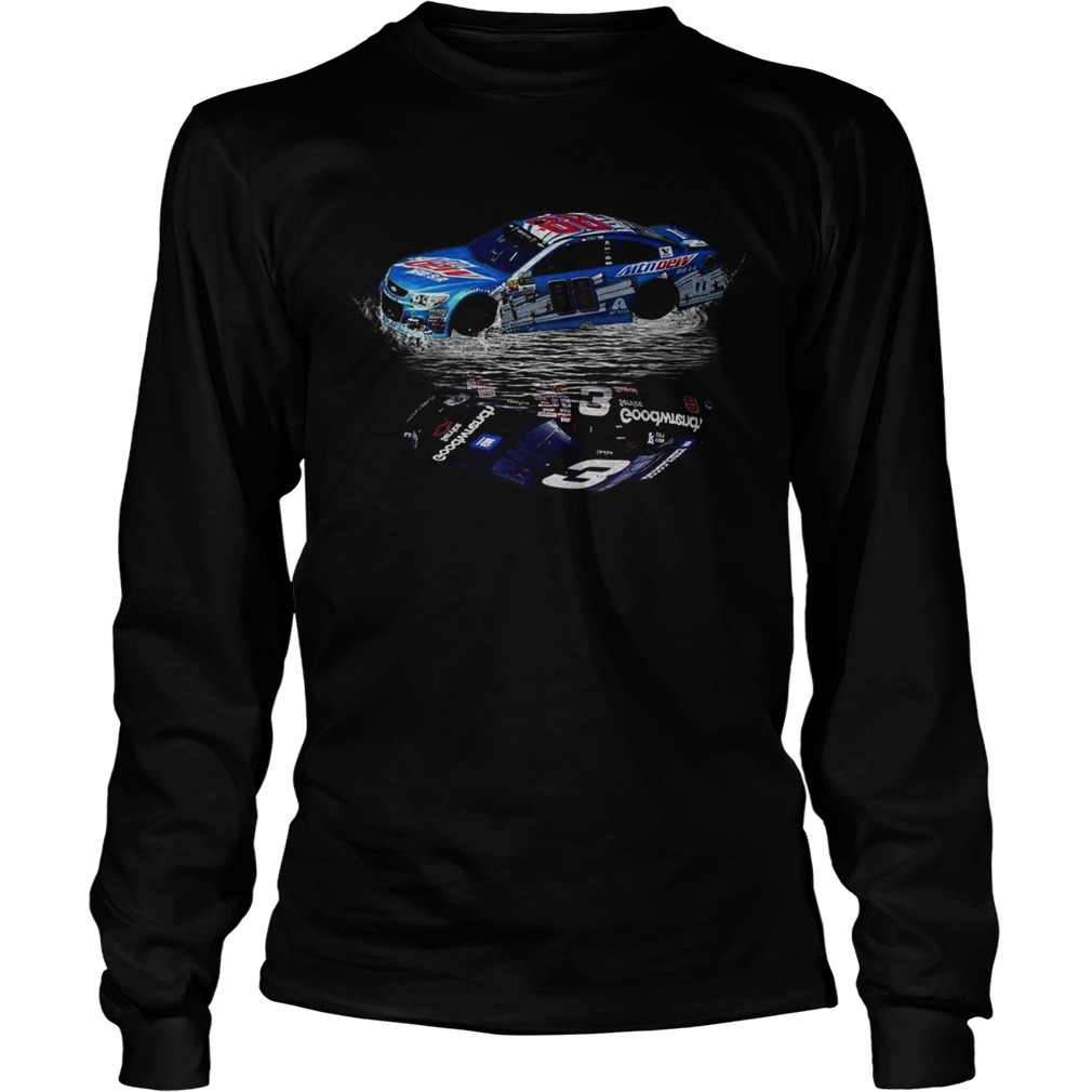 Dale Earnhardt Jr Car water mirror reflection LongSleeve
