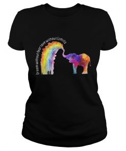 Elephant LGBT Dream Without Fear Love Without Limits Shirt Classic Ladies