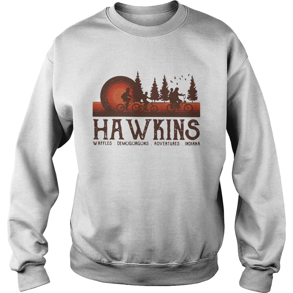 Hawkins Waffles Demogorgons Adventures Indiana Stranger Things Sweatshirt