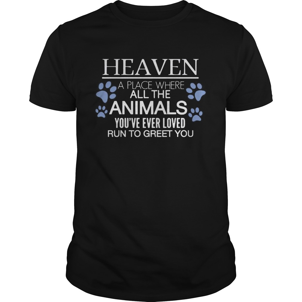 Heaven A Place Where All The Animals Youve Ever Loved Run To Greet You Tshirt