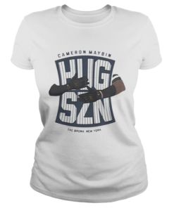Hug szn by cameron maybin x bronx pinstripes t  Classic Ladies