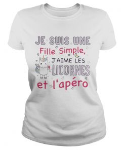 Je Suis Une Fille Jaime Les Licornes Et Lapro Shirt Classic Ladies