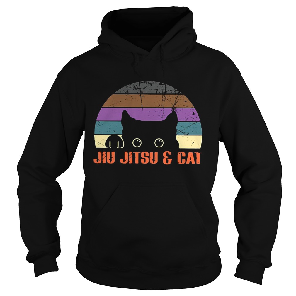 Jiu Jitsu and cat vintage Hoodie
