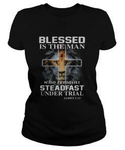 Lion cross blessed is the man who remains steadfast under trial James 1 12  Classic Ladies