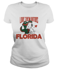 Love Them Gators Florida Snoopy Hug Funny TShirt Classic Ladies