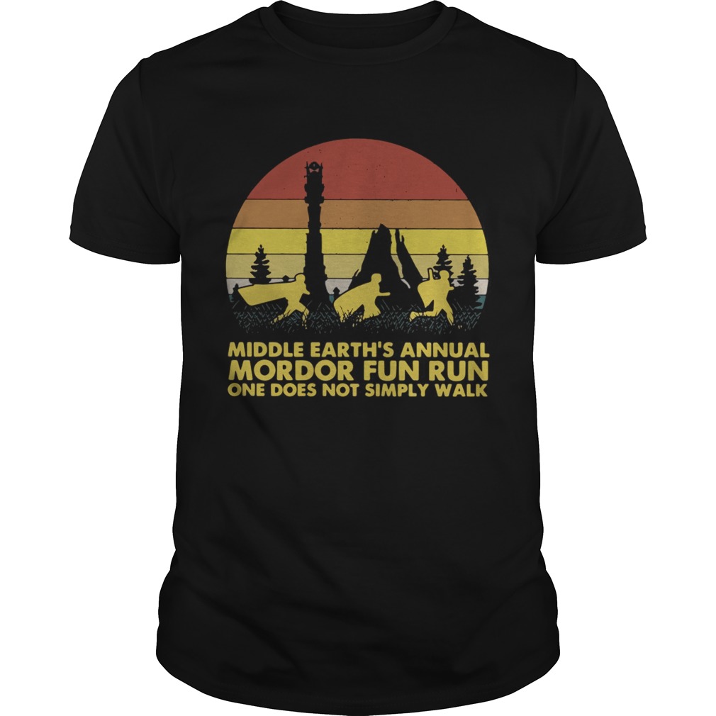 Middle earths annual Mordor fun run one does not simply walk sunset Unisex