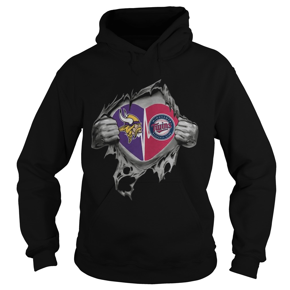 Minnesota Vikings and Minnesota Twins inside me Hoodie