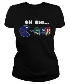 New York Giants Pacman Eats Eagles Cowboys Redskins Shirt Classic Ladies