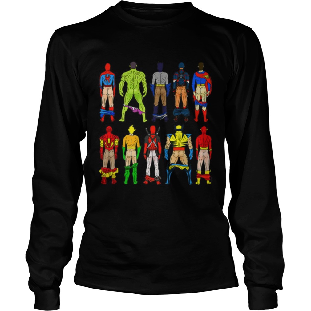 Original Superhero DC And Marvel Show Ass LongSleeve