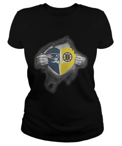 Patriots Bruins Its in my heart inside me  Classic Ladies
