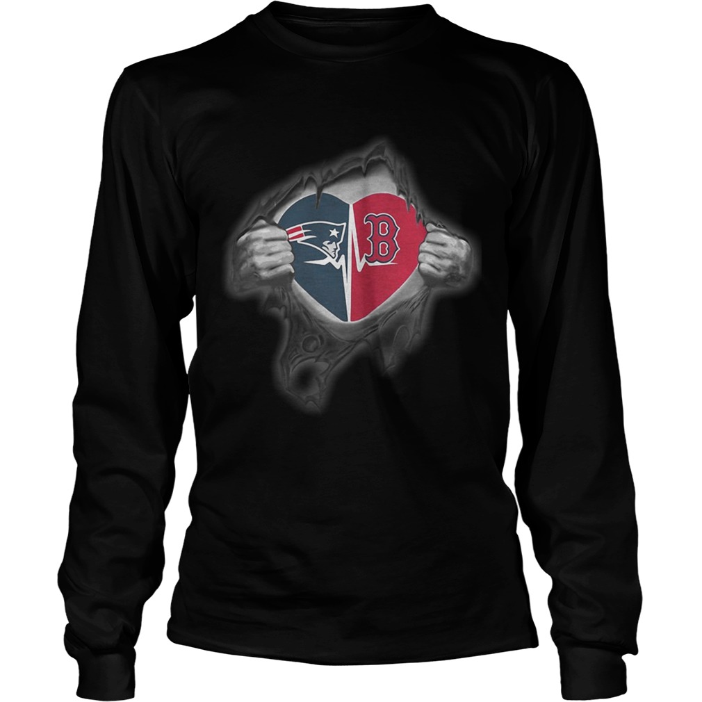 Patriots Redsoxs Its in my heart inside me LongSleeve