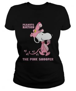 Peanuts Nation The Pink Snooper Funny Cute Snoopy Pink Panther Lovers Shirts Classic Ladies