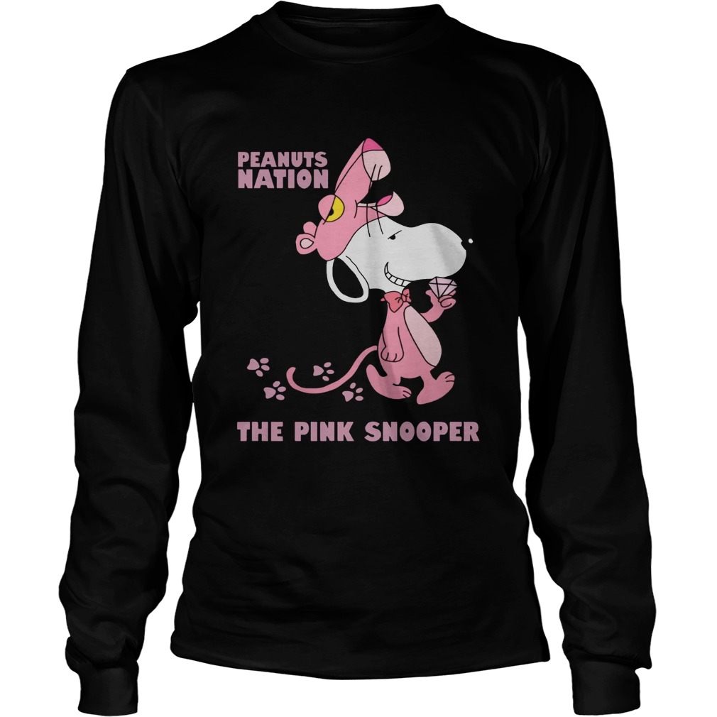 Peanuts Nation The Pink Snooper Funny Cute Snoopy Pink Panther Lovers Shirts LongSleeve