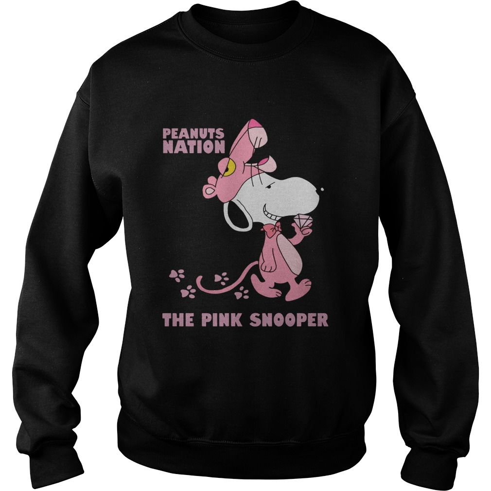 Peanuts Nation The Pink Snooper Funny Cute Snoopy Pink Panther Lovers Shirts Sweatshirt