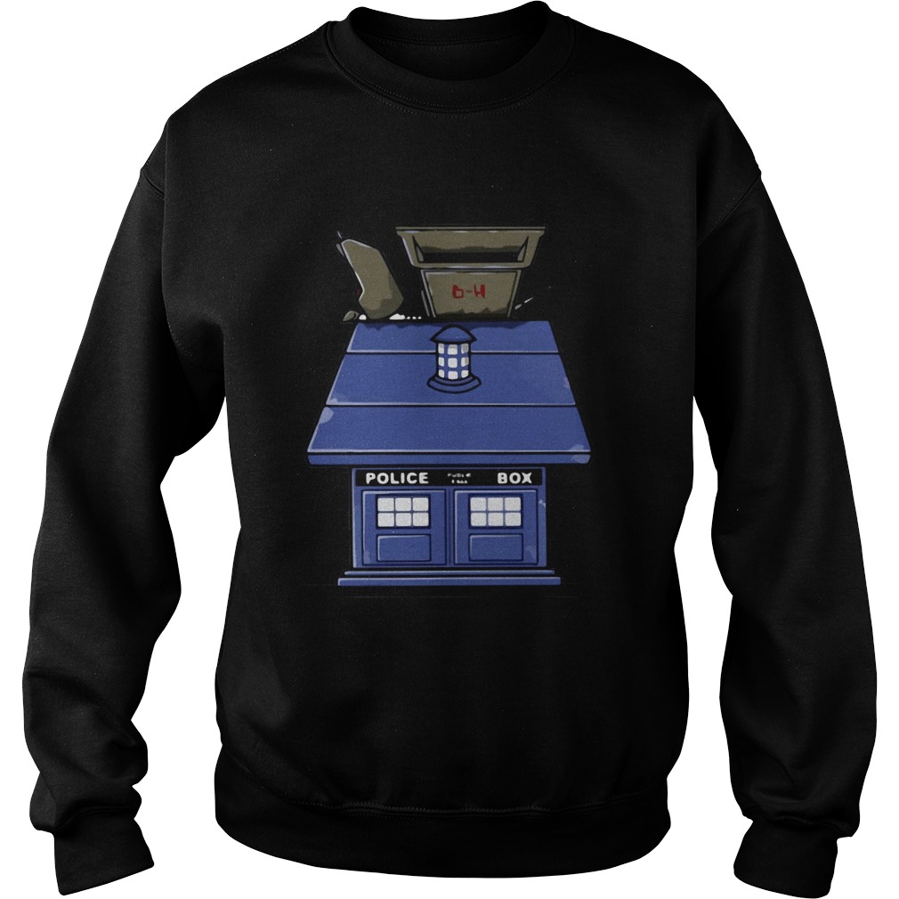 Police Box Doctor Who Snoopy Dog House Sweatshirt