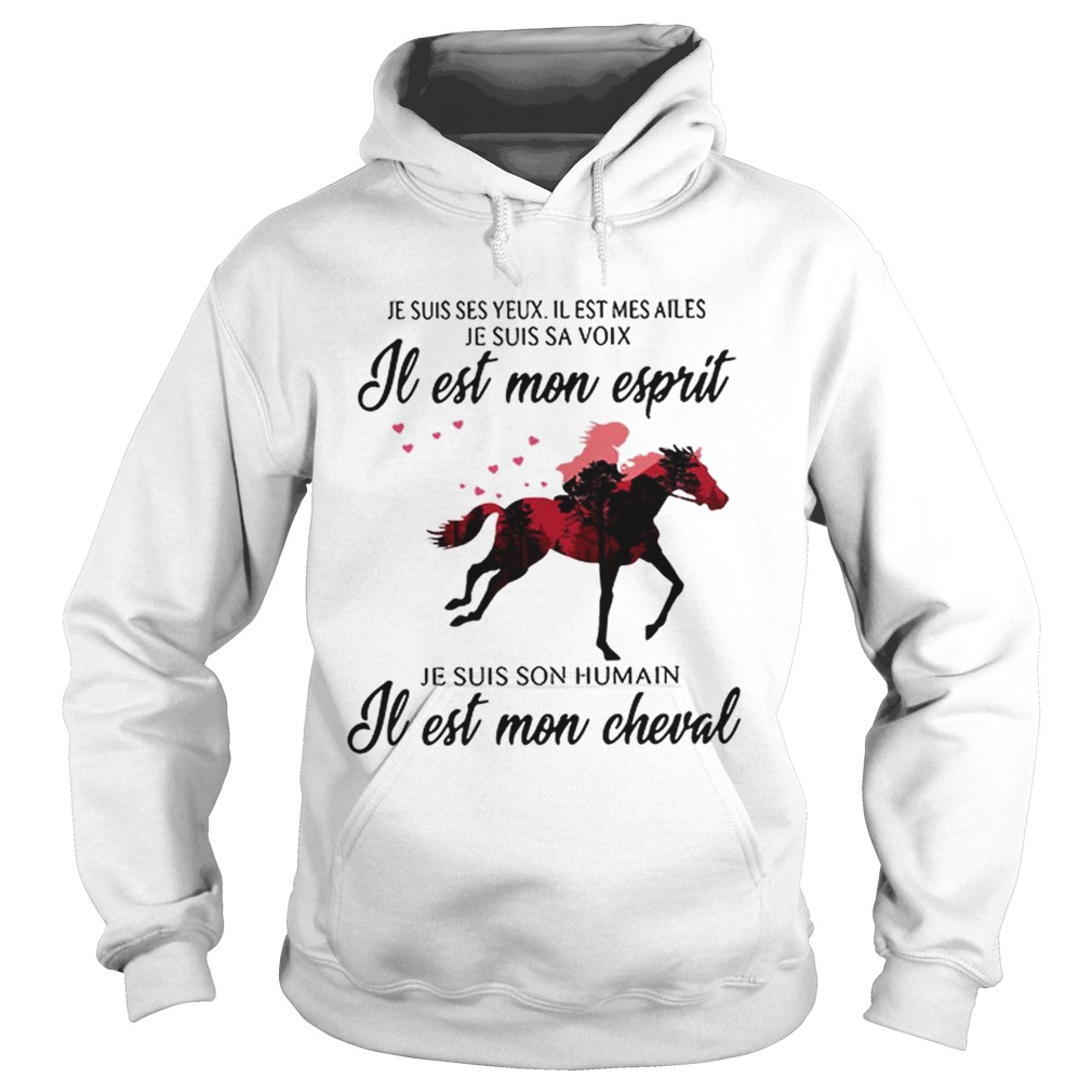 Premium Je Suis Ses Yeux Il Est Mes Ailes Je Suis Sa Je Est Mon Cheval Hoodie