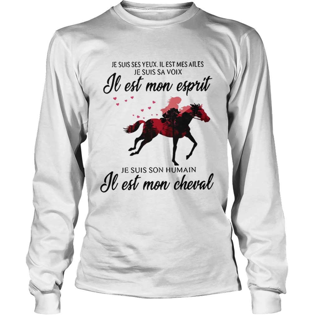 Premium Je Suis Ses Yeux Il Est Mes Ailes Je Suis Sa Je Est Mon Cheval LongSleeve