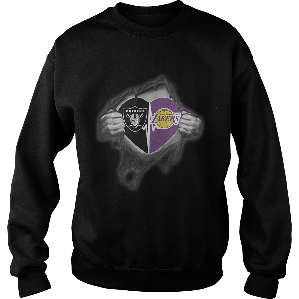 Raiders Lakers Its in my heart inside me Sweatshirt