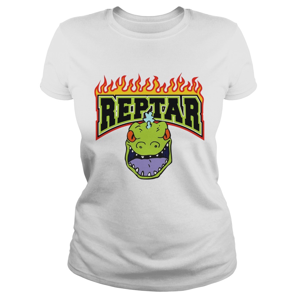 Reptar Fire Text With Reptars Head Classic Ladies