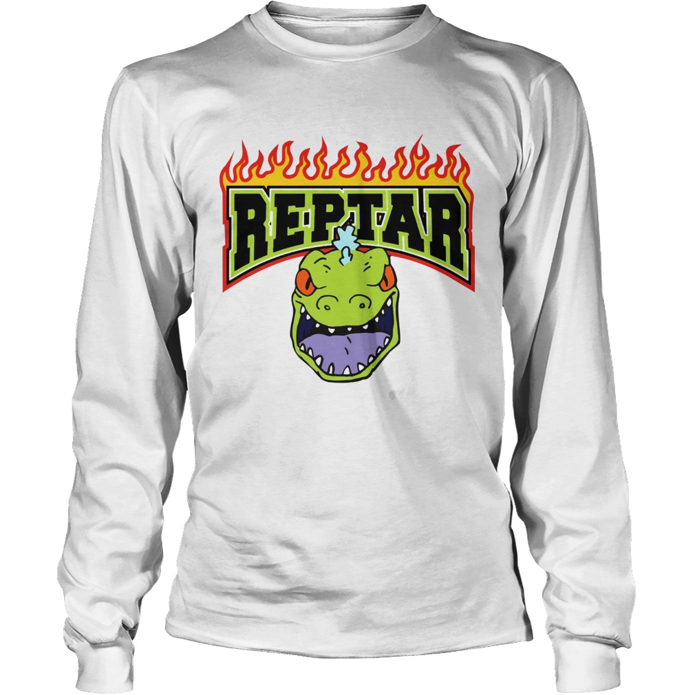 Reptar Fire Text With Reptars Head LongSleeve