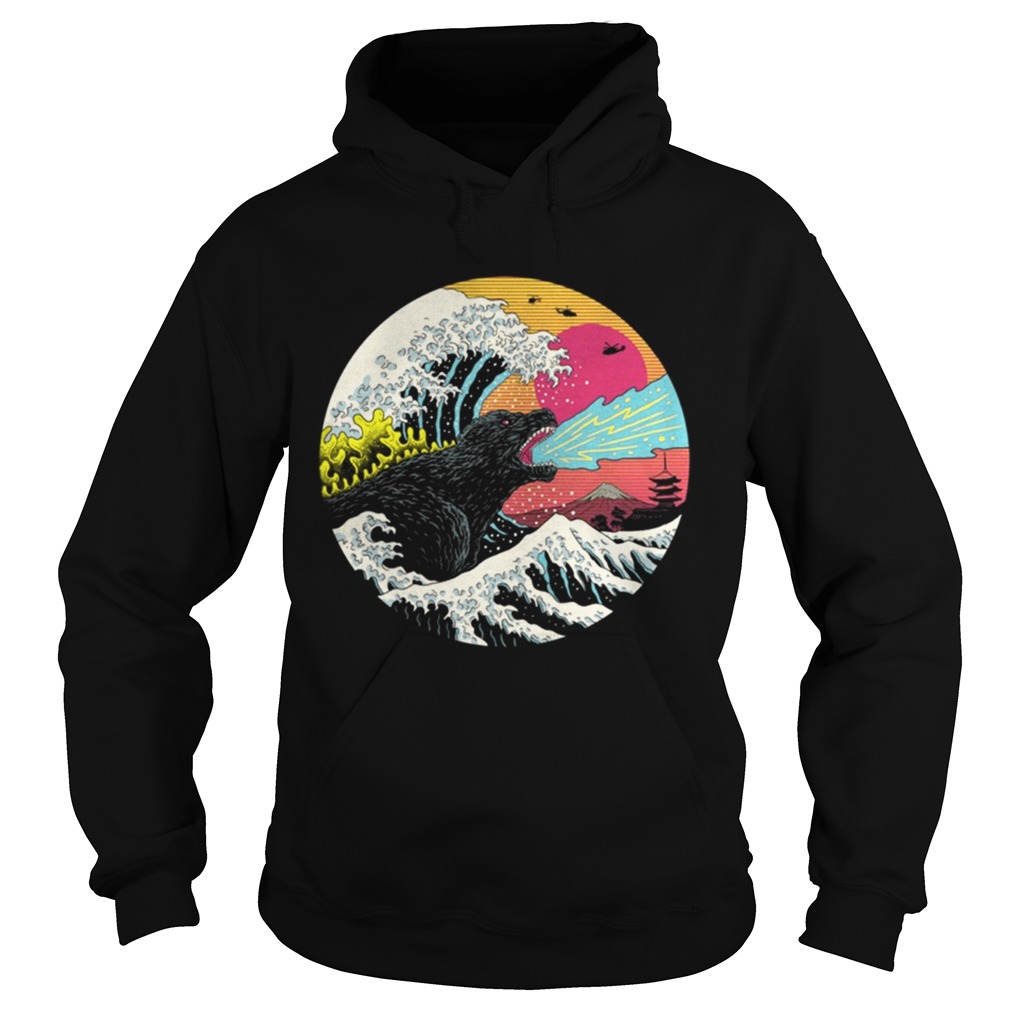 Retro wave kaiju mens t Hoodie