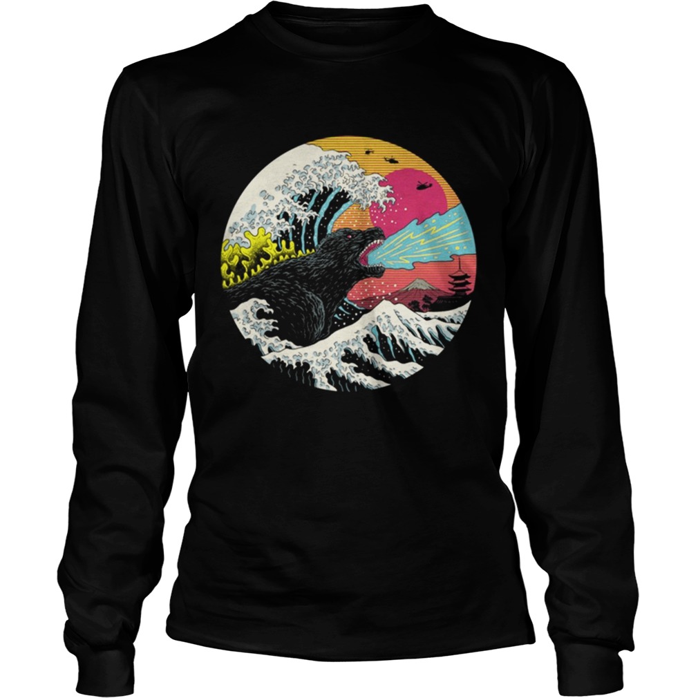 Retro wave kaiju mens t LongSleeve