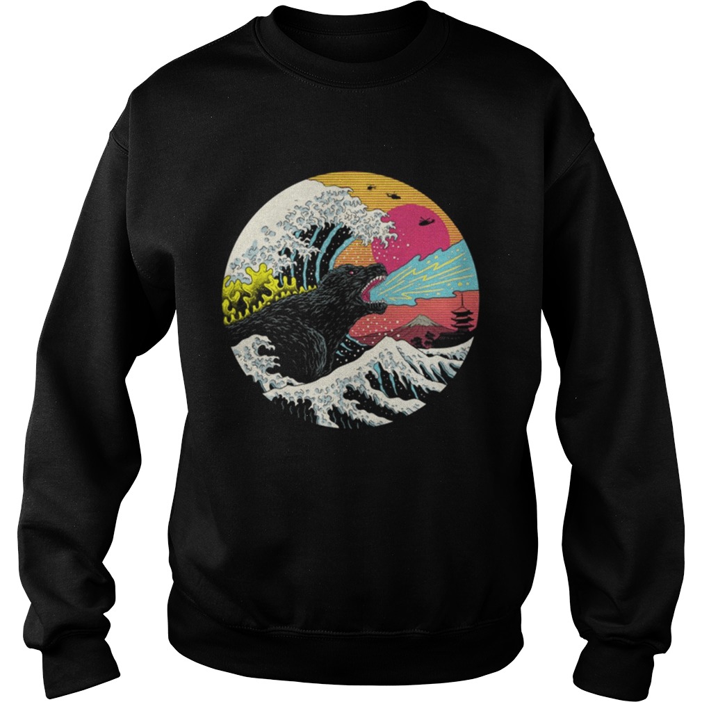 Retro wave kaiju mens t Sweatshirt