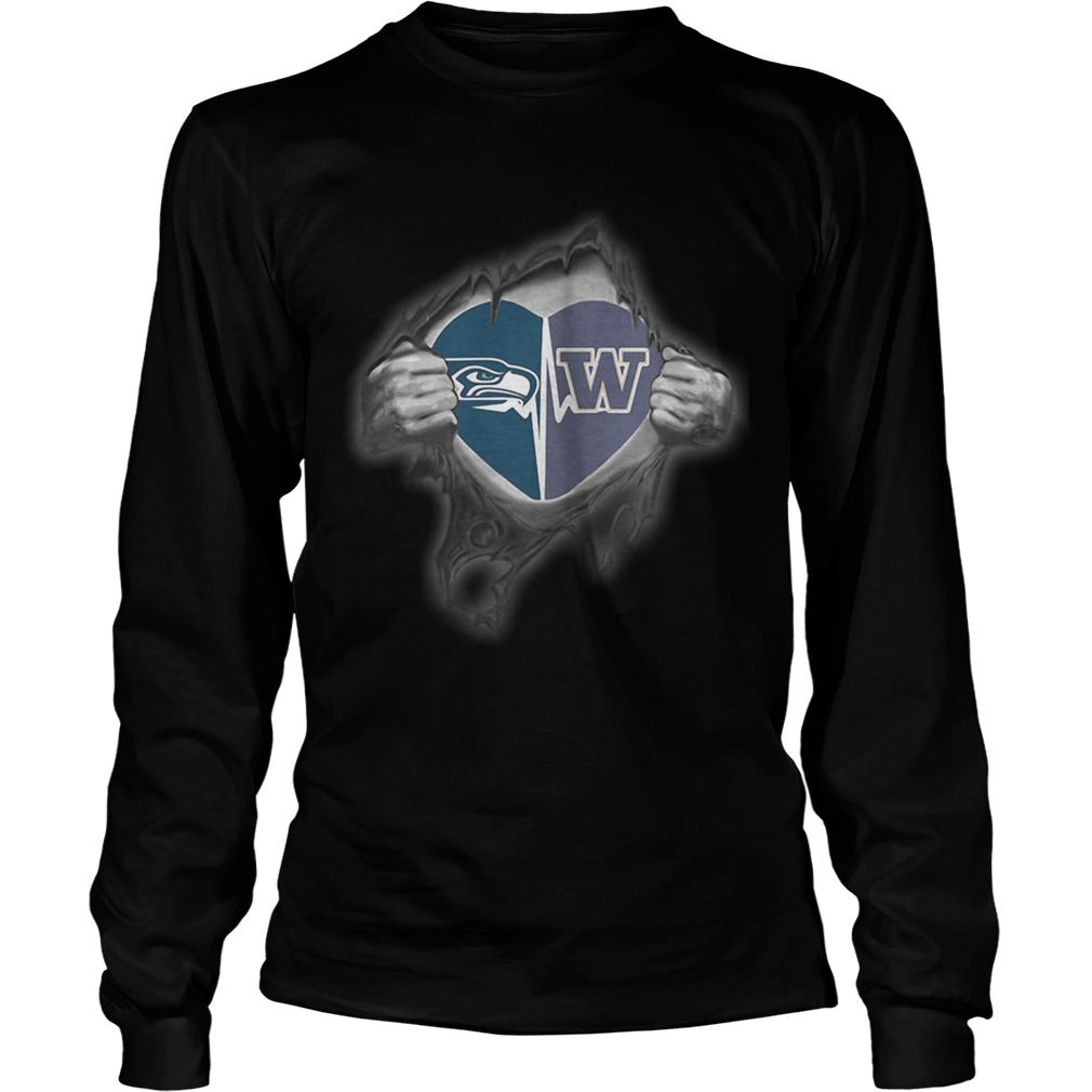 Seahawks Huskies Its in my heart inside me LongSleeve