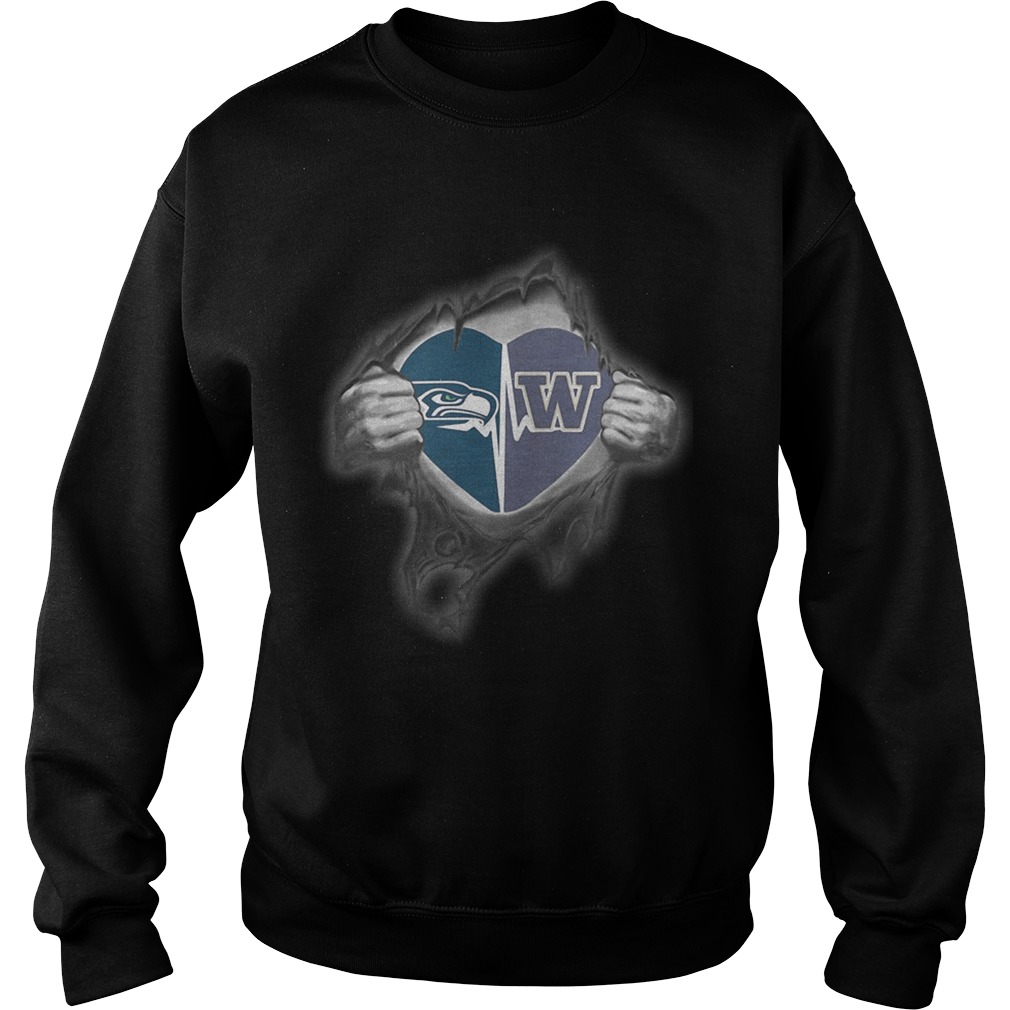 Seahawks Huskies Its in my heart inside me Sweatshirt
