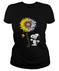 Snoopy and Woodstock you are my sunshine Chicago Cubs sunflower  Classic Ladies