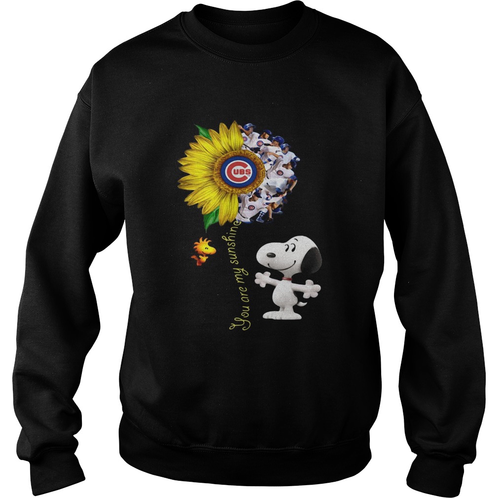 Snoopy and Woodstock you are my sunshine Chicago Cubs sunflower Sweatshirt