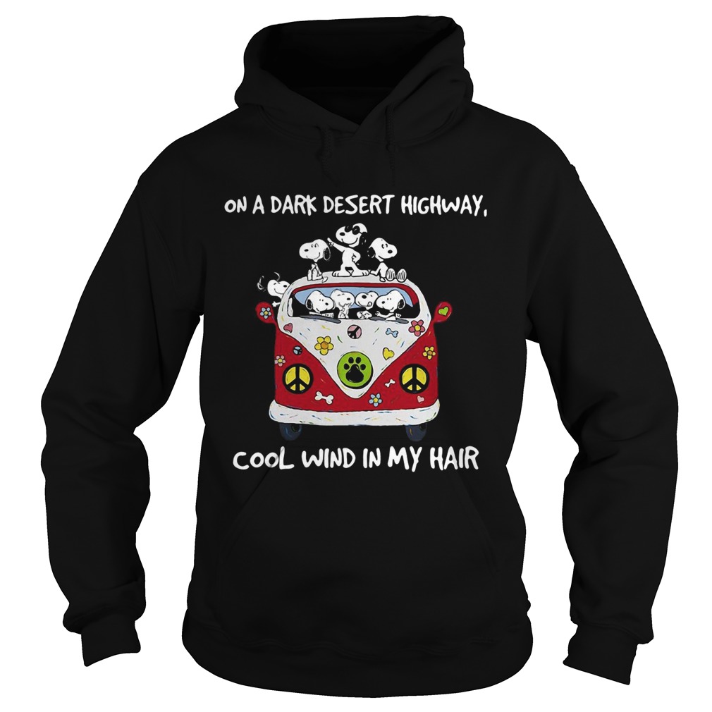 Snoopy on a dark desert highway cool wind in my hair Hoodie