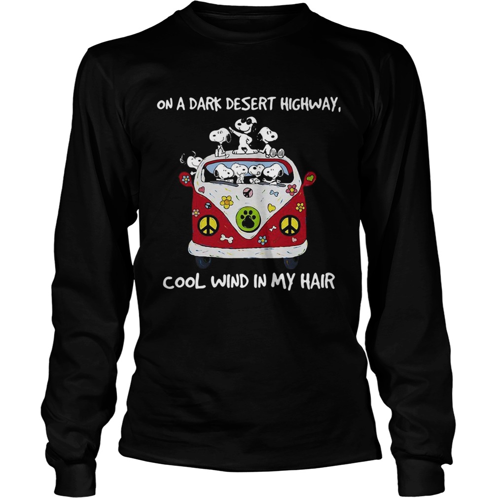 Snoopy on a dark desert highway cool wind in my hair LongSleeve