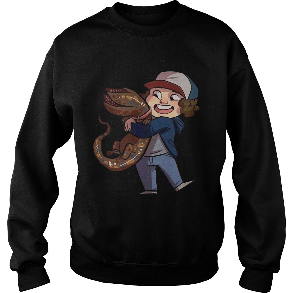 Stranger Things Dustin Henderson hug Demogorgon Sweatshirt