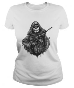 The Grim Reaper AR15 Second Amendment Gun Rights Liberty or Death T Shirt Classic Ladies