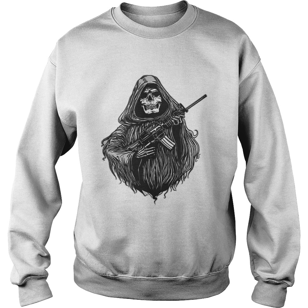 The Grim Reaper AR15 Second Amendment Gun Rights Liberty or Death T Shirt Sweatshirt