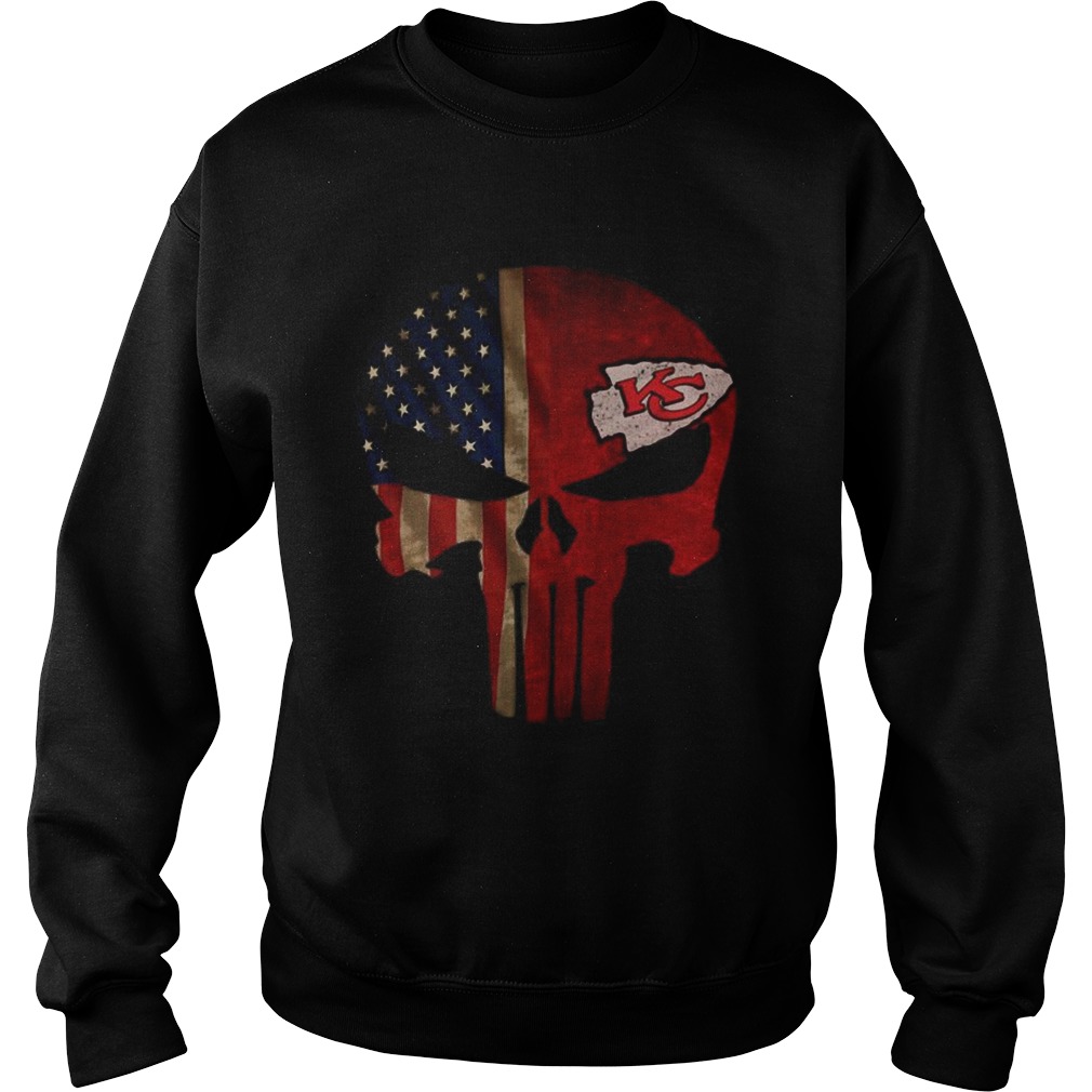 The Punisher Skull Flag Kansas City Chiefs Shirt Sweatshirt