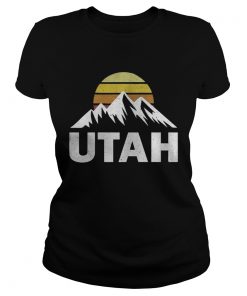 Utah With Mountains At Sunset Vintage  Classic Ladies