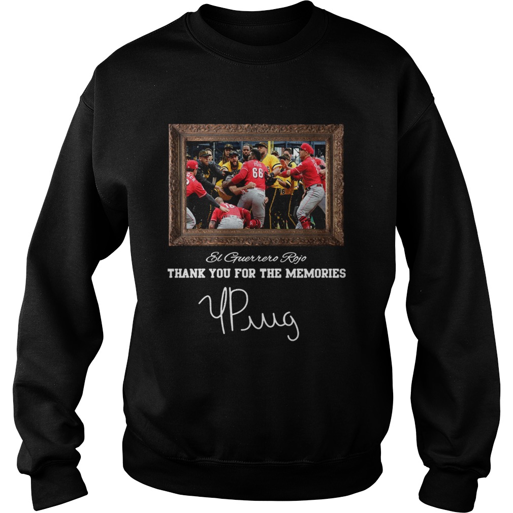 Yasiel Puig El Guerrero Rojo thank you for the memories Sweatshirt