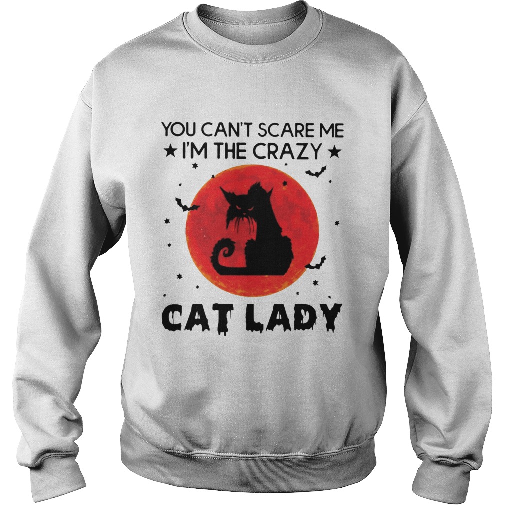 You Cant Scare Me Im The Crazy Cat Lady Halloween T Sweatshirt