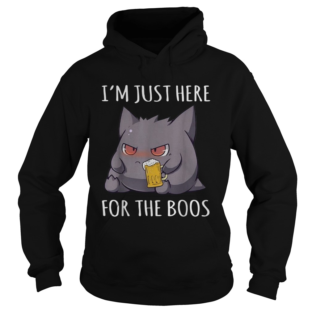 Baby Gengar drink beer Im just here for the boos Hoodie
