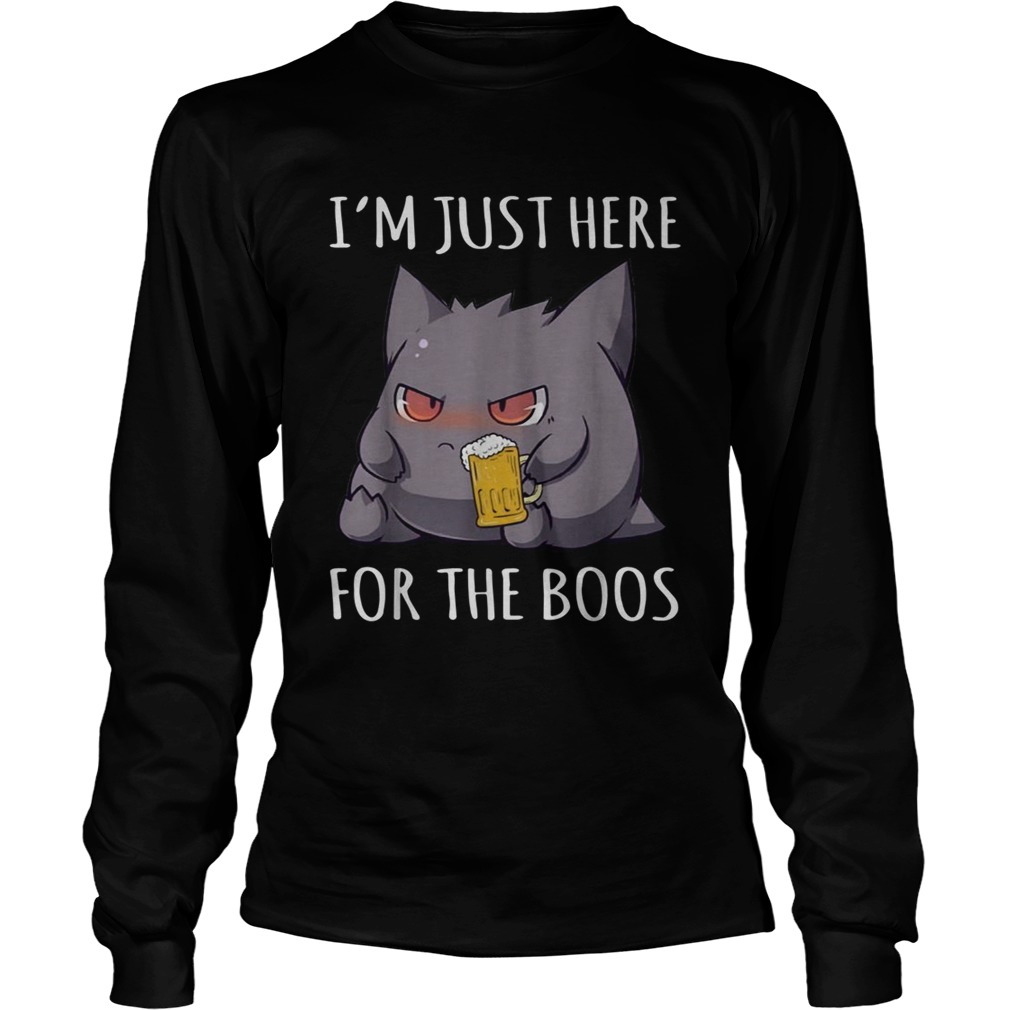 Baby Gengar drink beer Im just here for the boos LongSleeve
