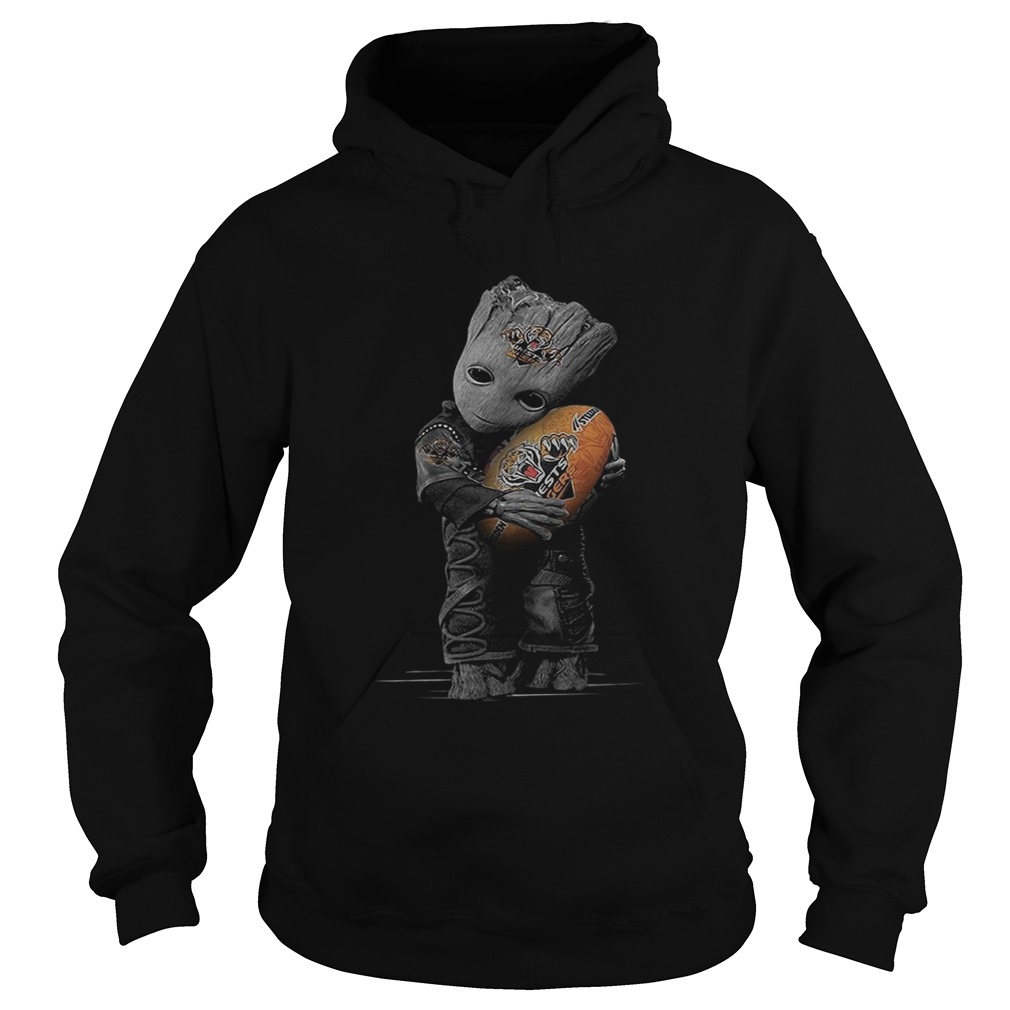 Baby Groot hug Wests Tigers ball Hoodie