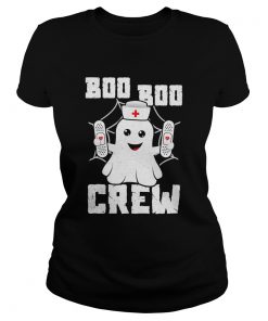 Boo Boo Crew Shirt Ghost Nurse Costume Girls Funny Halloween TShirt Classic Ladies