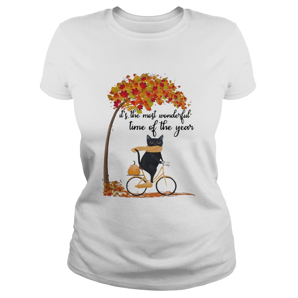 Cat riding bike its the most wonderful time of the year Classic Ladies