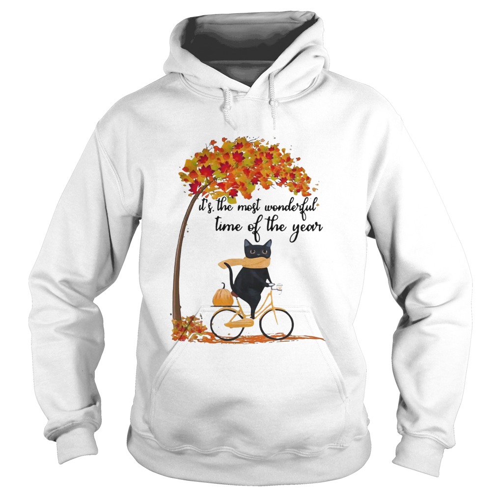 Cat riding bike its the most wonderful time of the year Hoodie
