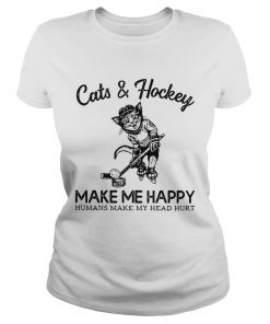 Cats and Hockey make me happy humans make my head hurt  Classic Ladies