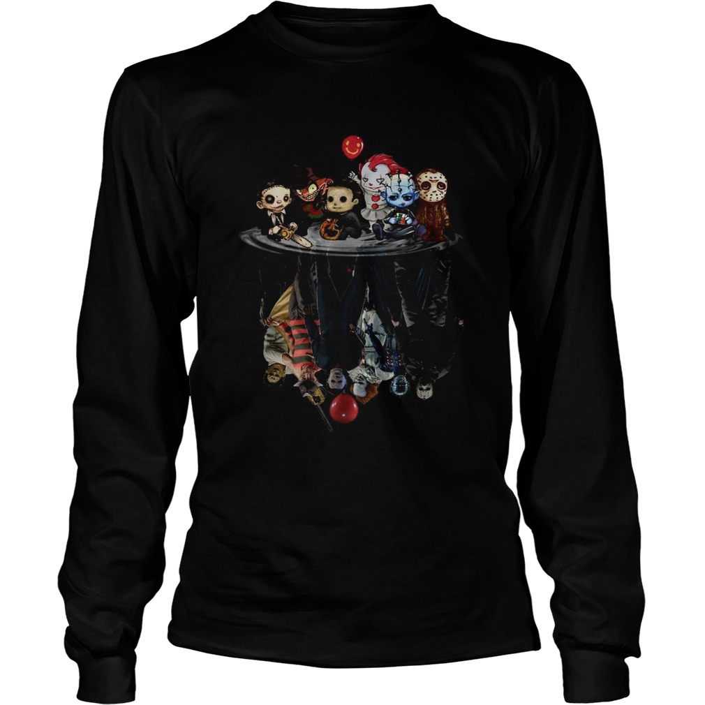 Chibi Horror Movies Characters Reflection Halloween LongSleeve